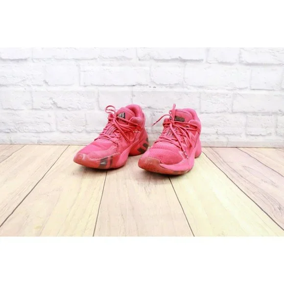 Adidas D.O.N Issue #2 Power Pink Mesh Lace Up Basketball Sneakers Shoes 5.5 - Picture 2 of 9